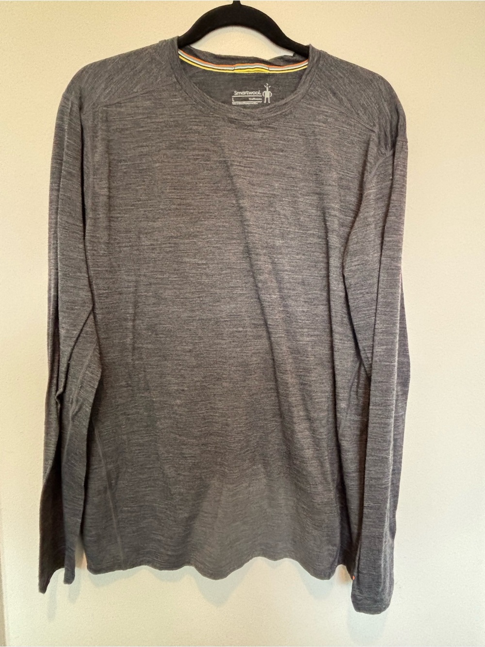 Smartwool Merino Men’s Long Sleeve Crew - Charcoal Gray